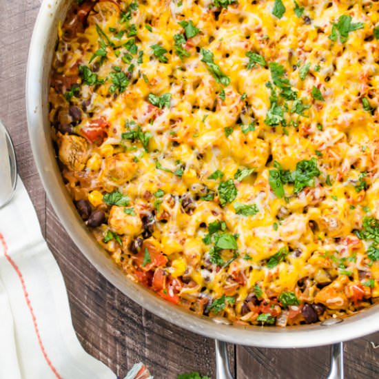 Cheesy Mexican Rice Skillet