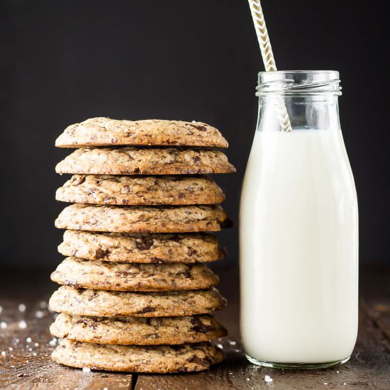 Salted Dark Chocolate Chunk Cookies