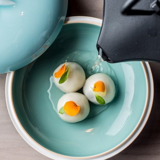 Trio of chocolate dumplings