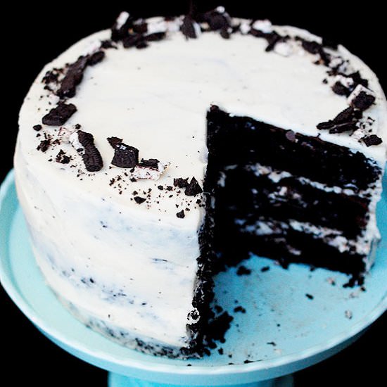 Dark chocolate peppermint cake