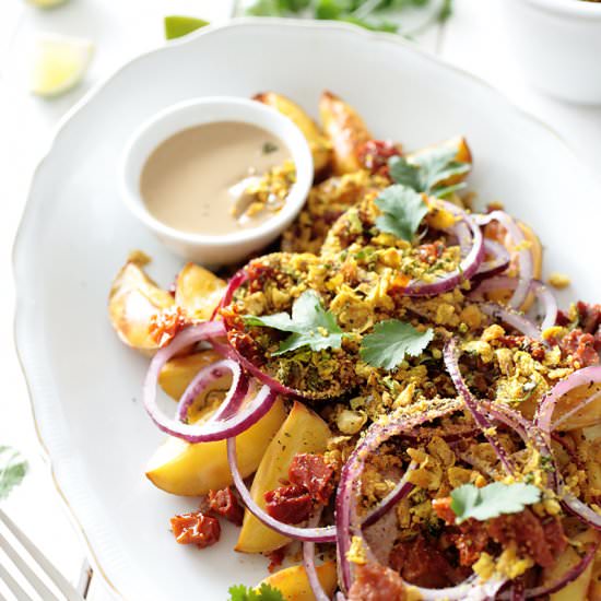 Potato and Falafel Crumble Salad
