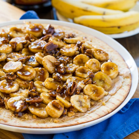 Bananas Foster Dessert Pizza