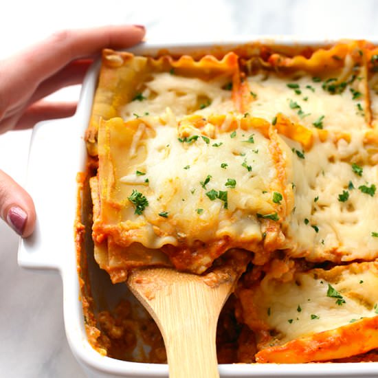 Sweet Potato Spinach Lasagna