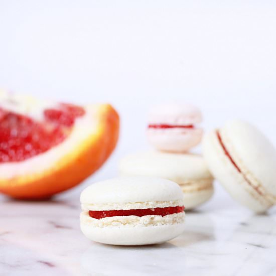 Blood Orange French Macarons
