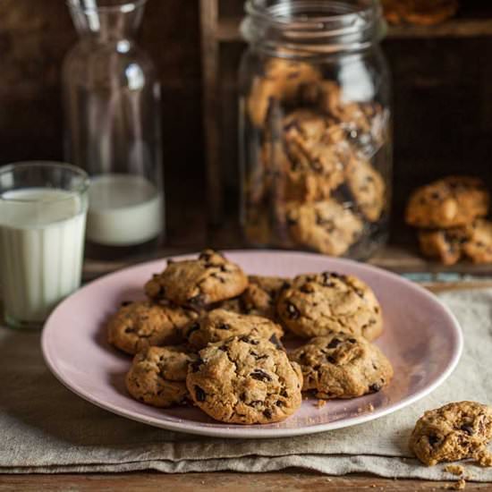 Espresso choc chip cookies