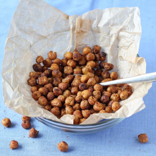 Spicy Oven Roasted Chickpeas