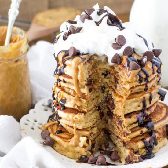 Peanut Butter Chocolate Pancakes