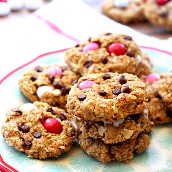 Healthier Flourless Monster Cookies