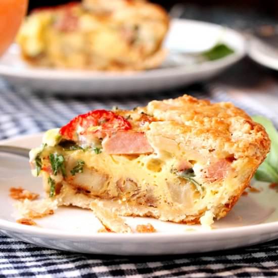 Potato Ham & Spinach Galette