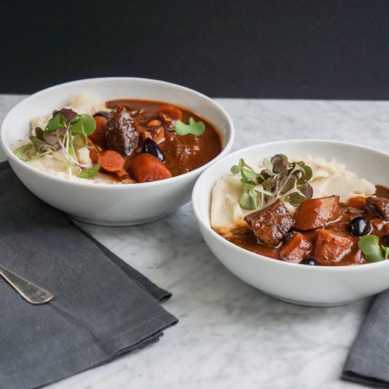 French Stew: Grass-Fed Beef in Wine