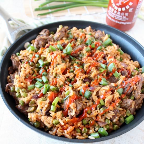 Sriracha Steak Fried Rice