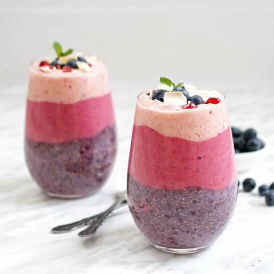 Layered Acai Chia Pudding
