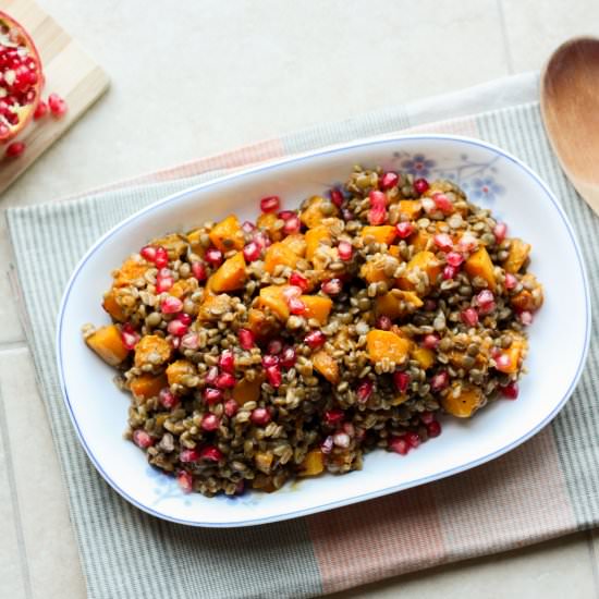 Squash, Lentil & Farro Salad