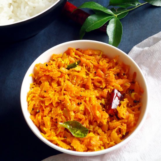 Carrot Poriyal / Carrot Stir Fry