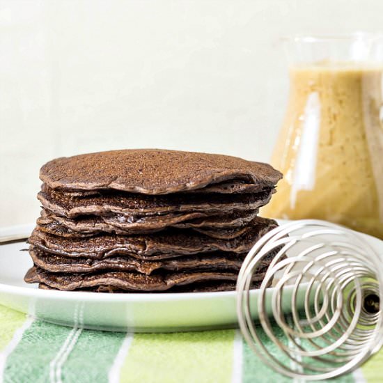 Chocolate Chocolate Chip Pancakes