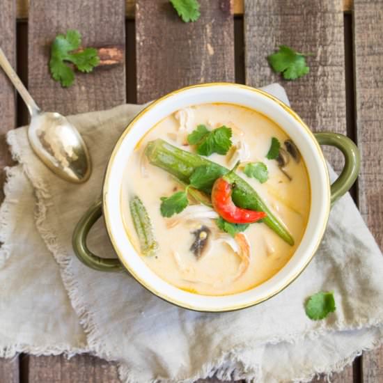 Spicy Thai Chicken Coconut Soup