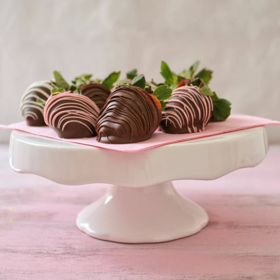 Chocolate coated strawberries