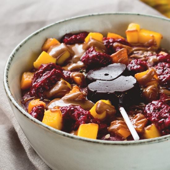 Pink Raspberry Acai Oatmeal