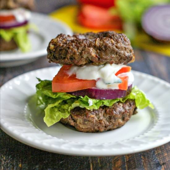 Low Carb Gyro Burger