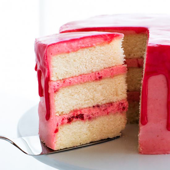 Raspberry Champagne Cake