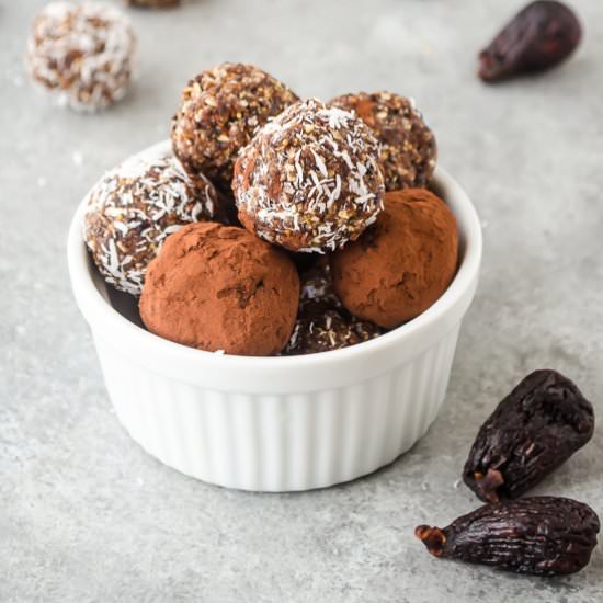 Fig Almond Energy Bite Truffles