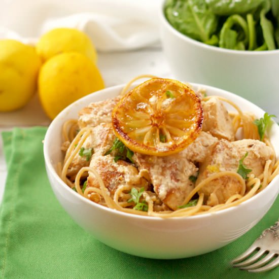 Creamy Lemon Chicken Spaghetti