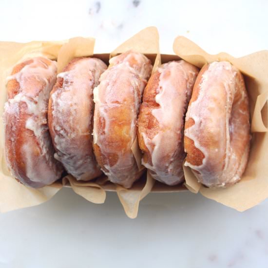 Sour Cream Donuts & Maple Glaze