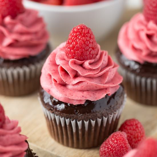 Chocolate Raspberry Cupcakes