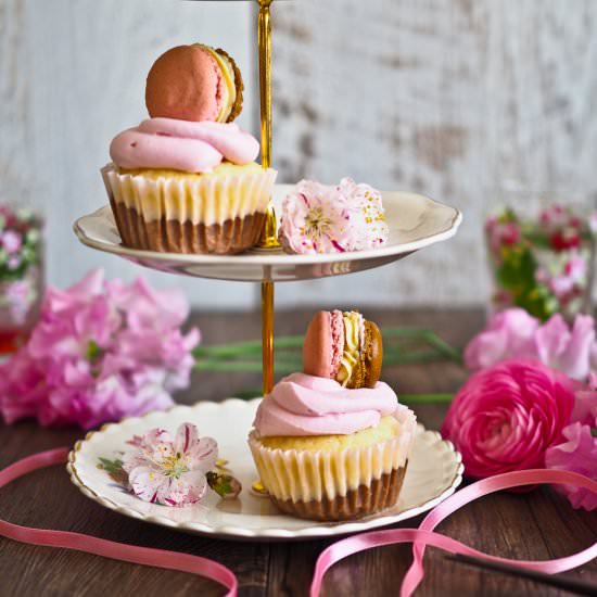 Neapolitan Cheesecake Cupcakes