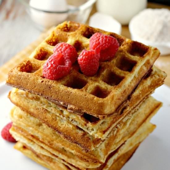 Fluffy Whole Wheat Waffles