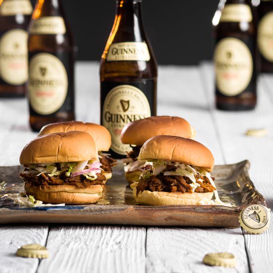 Guiness Pulled Pork Sliders