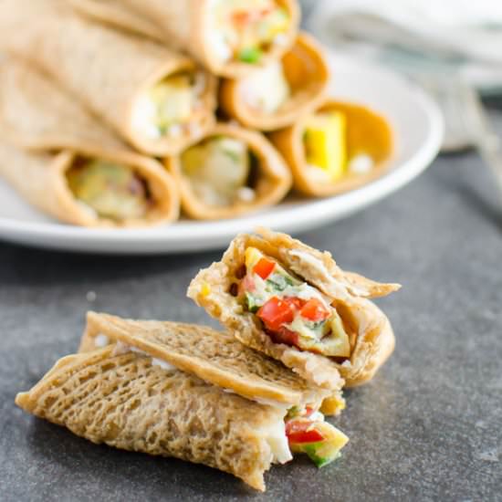 Oatmeal Pancake Egg Rolls