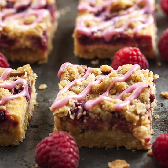 Raspberry Orange Streusel Bars