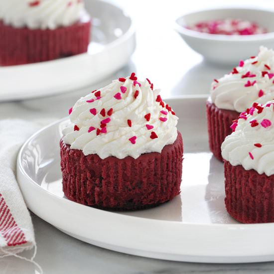 Red Velvet Oreo Cheesecakes