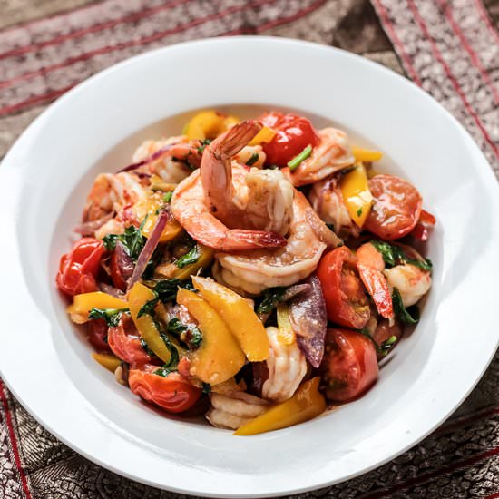 Thai Shrimp Stir-fry with Tomatoes
