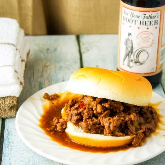 Hard Root Beer Sloppy Joes