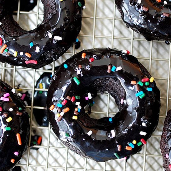 Baked Double Chocolate Donuts