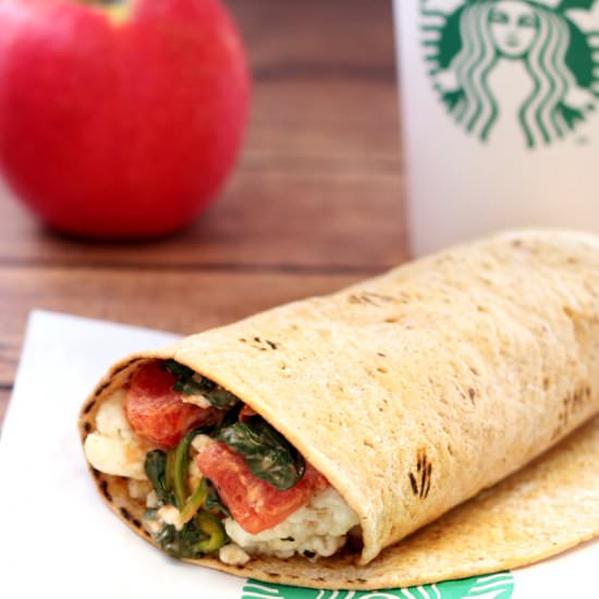 Feta Spinach Breakfast Wrap