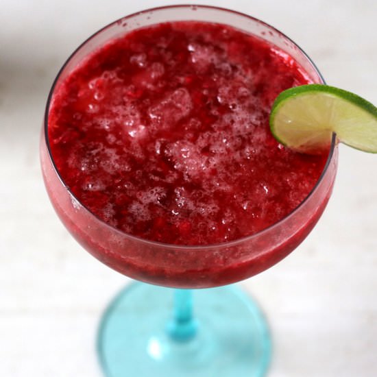 Raspberry, Rum and Rose Cocktail