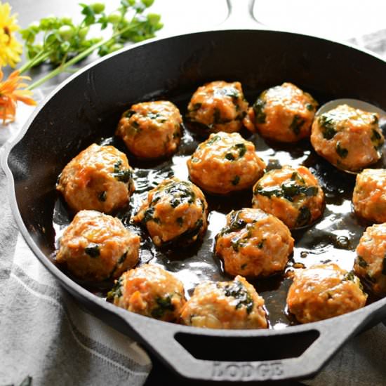 Maple Sweet Potato Meatballs