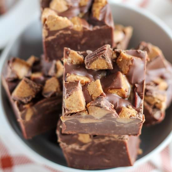Small Batch Peanut Butter Cup Fudge