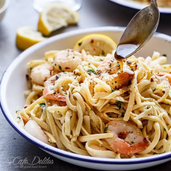 Browned Butter Shrimp Scampi