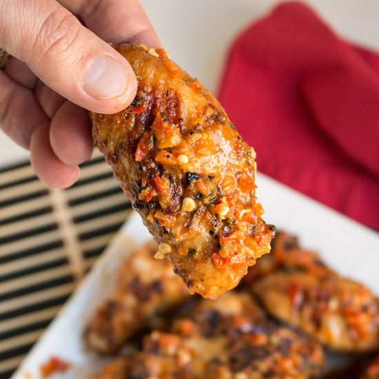 Grilled Peri Peri Chicken Wings