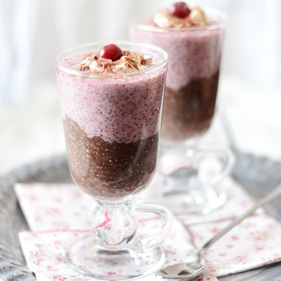 Chocolate Cherry Chia Pudding