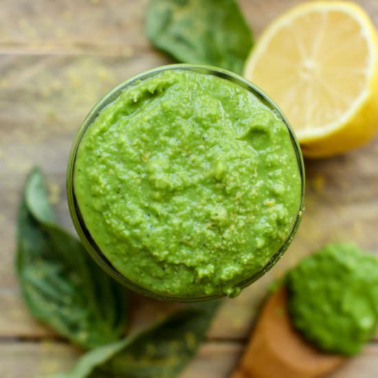 Low Fat Cheesy Vegan Pesto