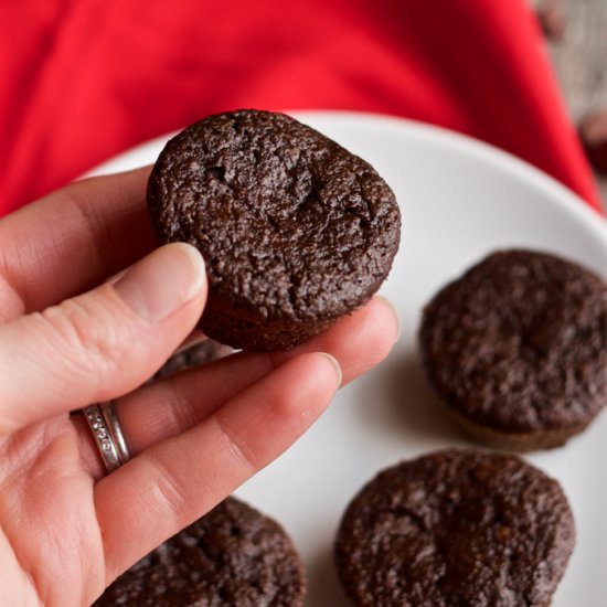 Healthy Chocolate Mini Cupcakes