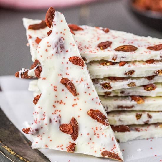 Goji Berry & White Chocolate Bark