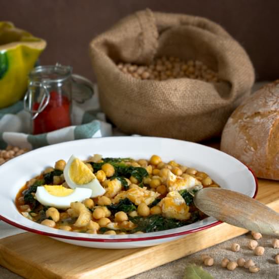 Chickpeas with Cod