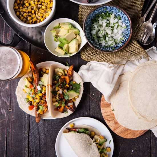 Crispy Sweet Potato Street Tacos