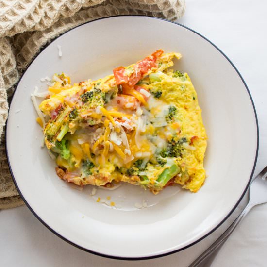 Broccoli and Tomato Omelette